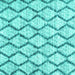 Square Machine Washable Trellis Turquoise Modern Area Rugs, wshcon3020turq