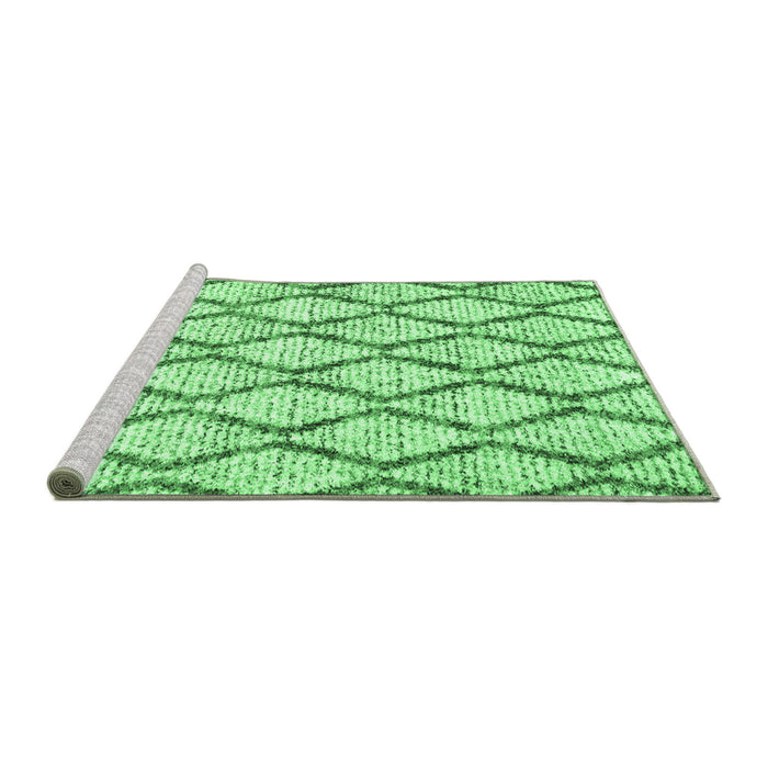 Sideview of Machine Washable Trellis Emerald Green Modern Area Rugs, wshcon3020emgrn
