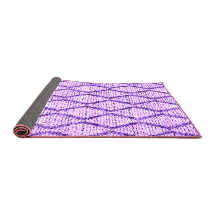 Sideview of Trellis Purple Modern Rug, con3020pur