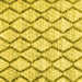 Square Machine Washable Trellis Yellow Modern Rug, wshcon3020yw