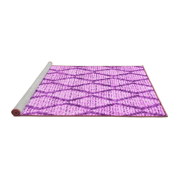 Sideview of Machine Washable Trellis Pink Modern Rug, wshcon3020pnk
