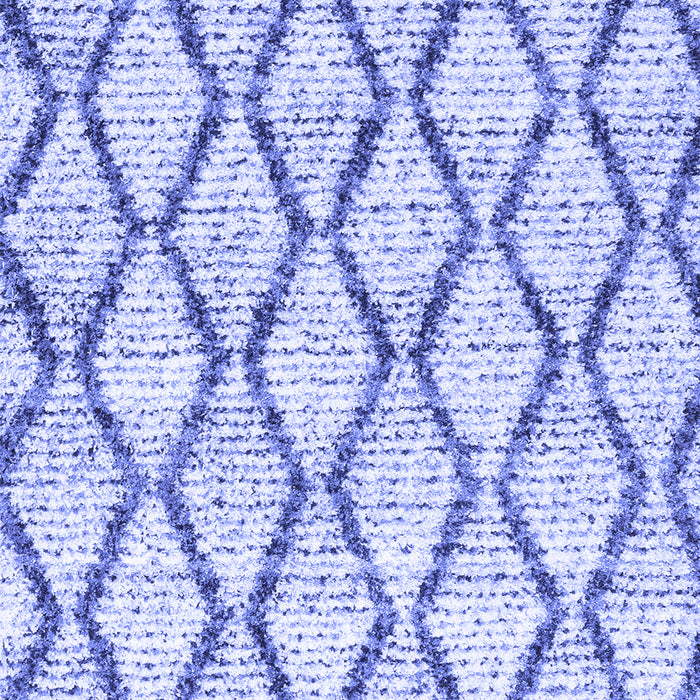 Machine Washable Trellis Blue Modern Rug, wshcon3020blu