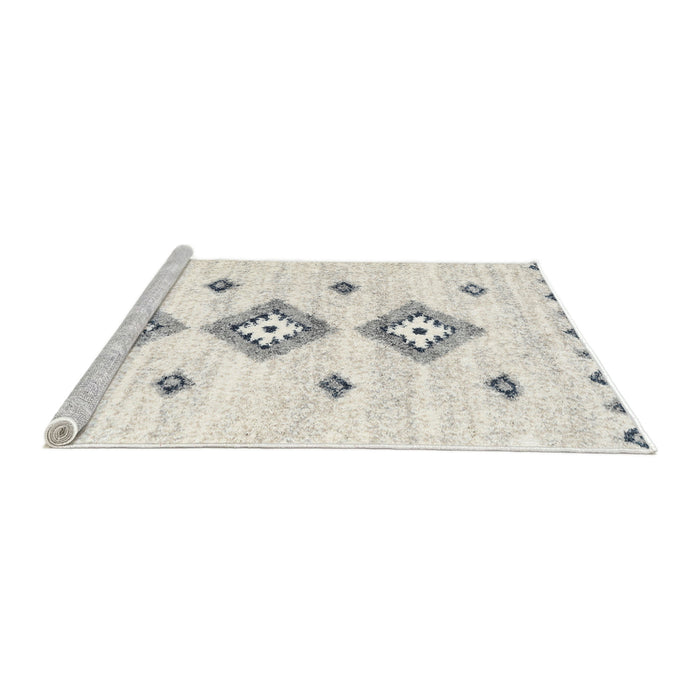 Serging Thickness of Machine Washable Contemporary Antique White Beige Rug, wshcon3021