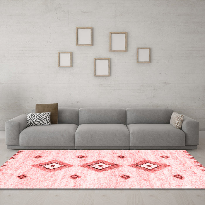 Modern Red Washable Rugs
