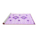 Sideview of Machine Washable Solid Purple Modern Area Rugs, wshcon3021pur