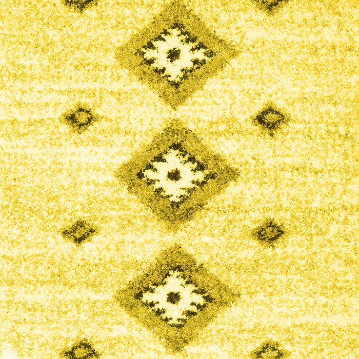 Machine Washable Solid Yellow Modern Rug, wshcon3021yw