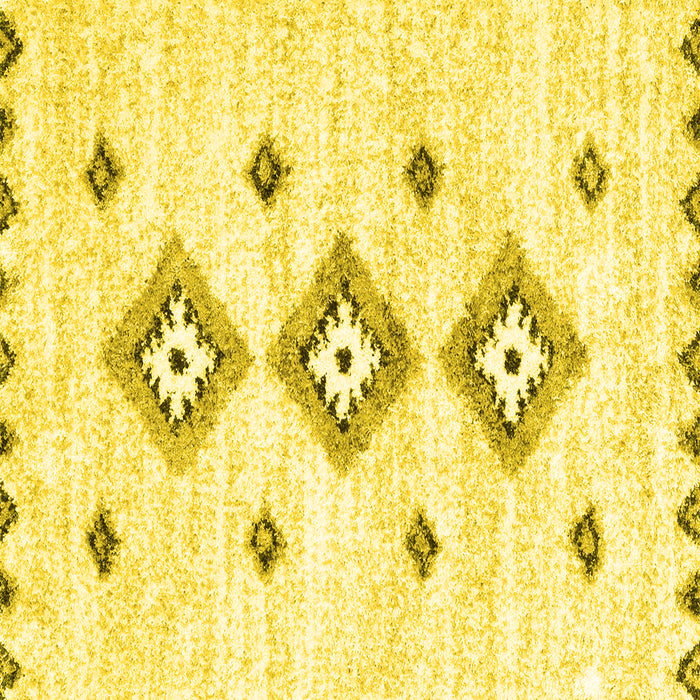 Square Solid Yellow Modern Rug, con3021yw
