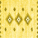 Square Solid Yellow Modern Rug, con3021yw