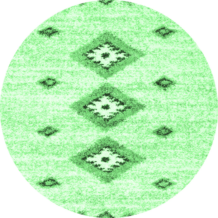 Round Solid Emerald Green Modern Rug, con3021emgrn