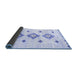 Sideview of Solid Blue Modern Rug, con3021blu