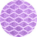 Round Machine Washable CON3022X Purple CON3022X Area Rugs, wshcon3022pur