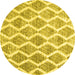 Round CON3022X Yellow CON3022X Rug, con3022yw