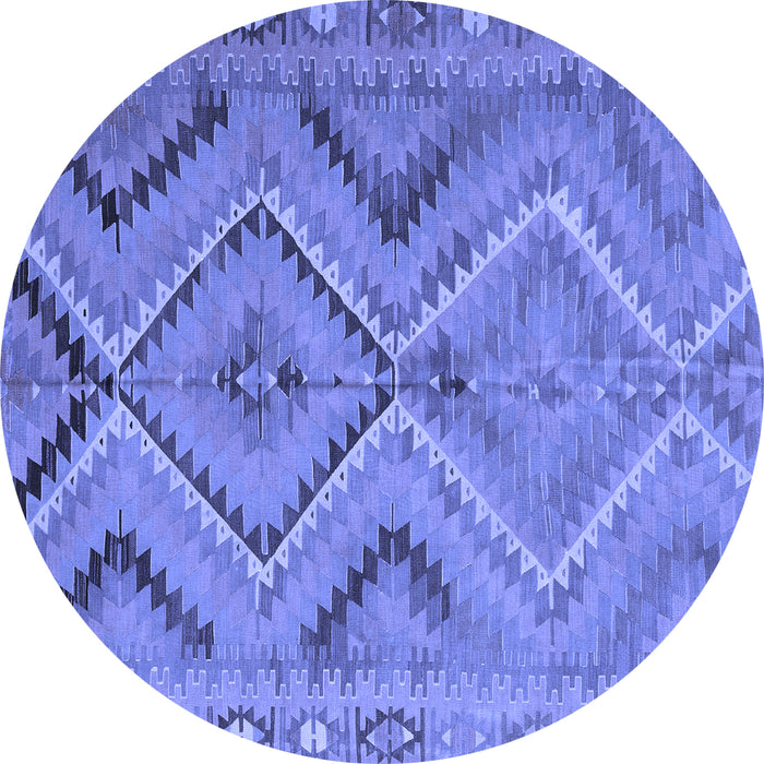 Round Machine Washable CON3023X Blue CON3023X Rug, wshcon3023blu