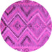 Round Machine Washable CON3023X Pink CON3023X Rug, wshcon3023pnk