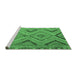 Sideview of Machine Washable CON3023X Emerald Green CON3023X Area Rugs, wshcon3023emgrn