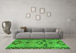 Machine Washable CON3024X Green CON3024X Area Rugs in a Living Room,, wshcon3024grn