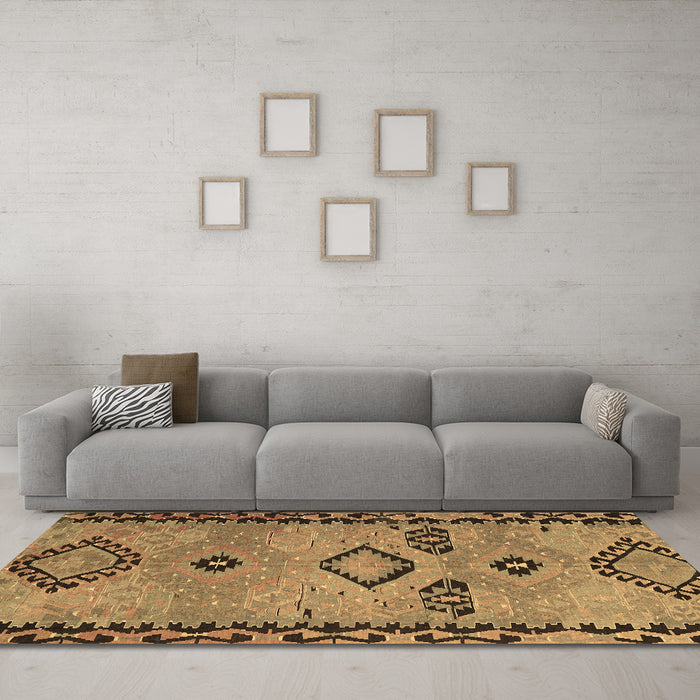 Machine Washable CON3024X Brown CON3024X Rug in a Living Room,, wshcon3024brn