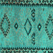 Square Machine Washable CON3024X Turquoise CON3024X Area Rugs, wshcon3024turq