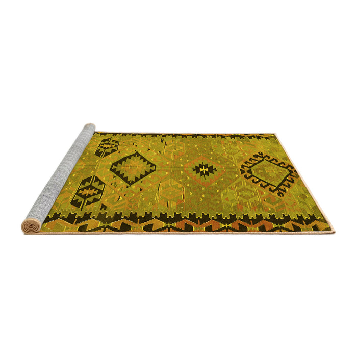 Sideview of Machine Washable CON3024X Yellow CON3024X Rug, wshcon3024yw