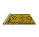 Sideview of Machine Washable CON3024X Yellow CON3024X Rug, wshcon3024yw