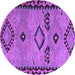 Round Machine Washable CON3024X Purple CON3024X Area Rugs, wshcon3024pur