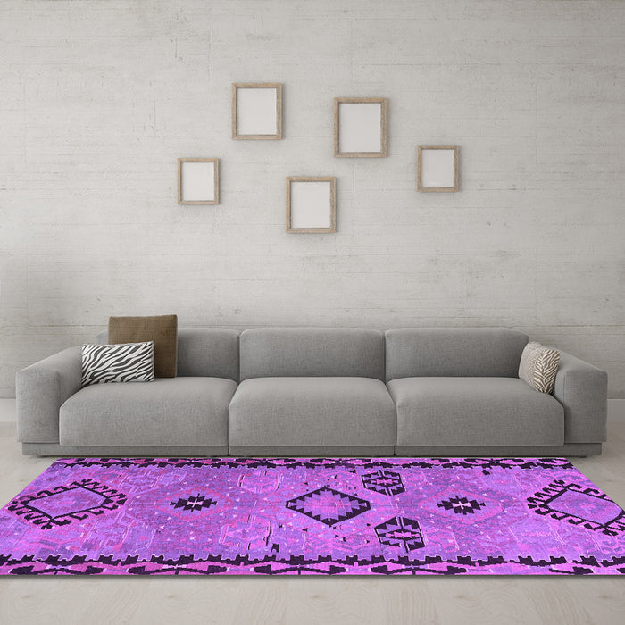 Machine Washable CON3024X Purple CON3024X Area Rugs in a Living Room, wshcon3024pur