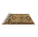 Sideview of Machine Washable CON3024X Brown CON3024X Rug, wshcon3024brn