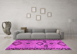 Machine Washable CON3024X Pink CON3024X Rug in a Living Room, wshcon3024pnk