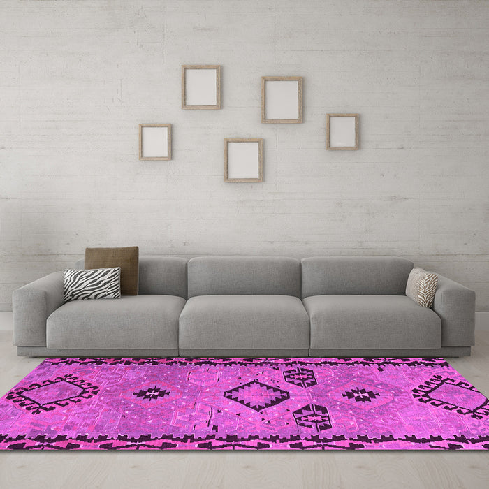 Machine Washable CON3024X Pink CON3024X Rug in a Living Room, wshcon3024pnk