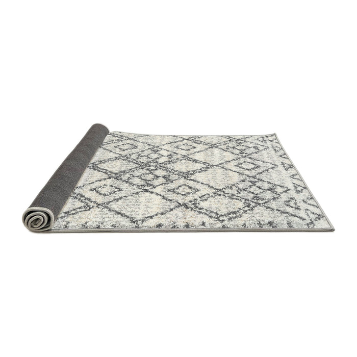 Thickness of Contemporary Dark Gray Modern Rug, con3025