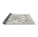 Thickness of Contemporary Dark Gray Modern Rug, con3025