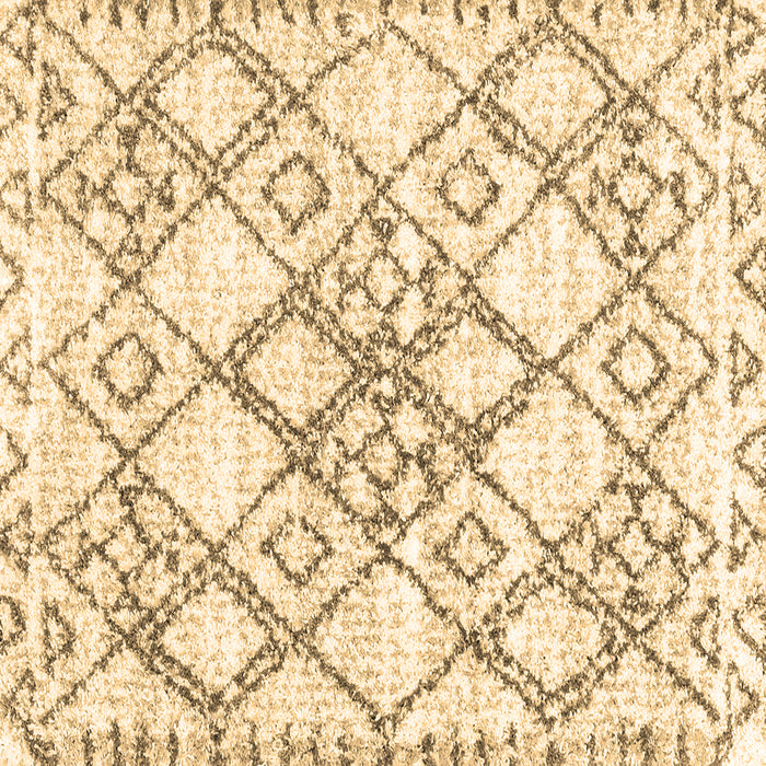 Square Machine Washable Abstract Brown Contemporary Rug, wshcon3025brn