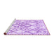 Sideview of Machine Washable Abstract Purple Contemporary Area Rugs, wshcon3025pur