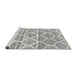 Serging Thickness of Machine Washable Contemporary Grey Gray Rug, wshcon3026