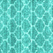 Square Trellis Turquoise Modern Rug, con3026turq