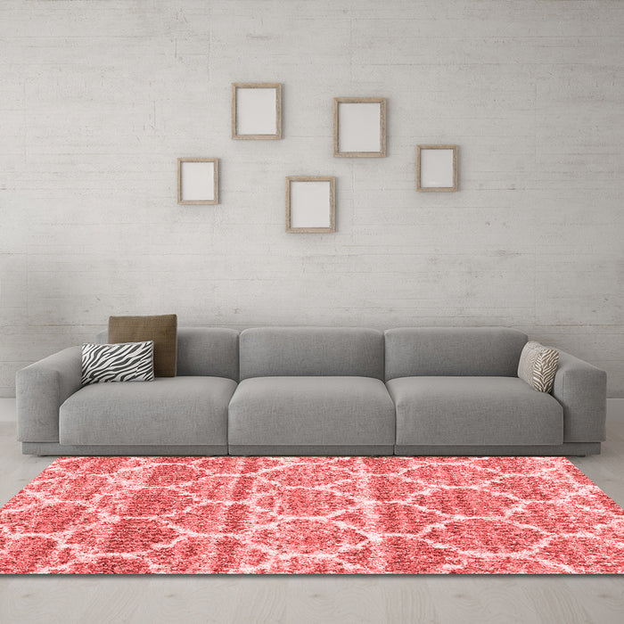 Modern Red Washable Rugs