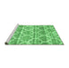 Sideview of Machine Washable Trellis Emerald Green Modern Area Rugs, wshcon3026emgrn