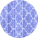 Round Trellis Blue Modern Rug, con3026blu