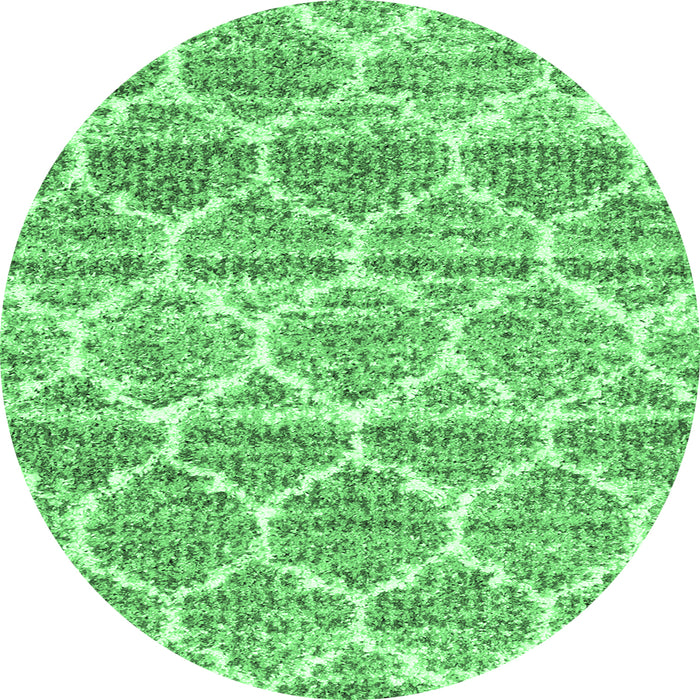 Round Trellis Emerald Green Modern Rug, con3026emgrn