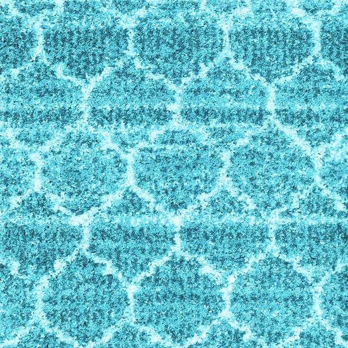 Machine Washable Trellis Light Blue Modern Rug, wshcon3026lblu