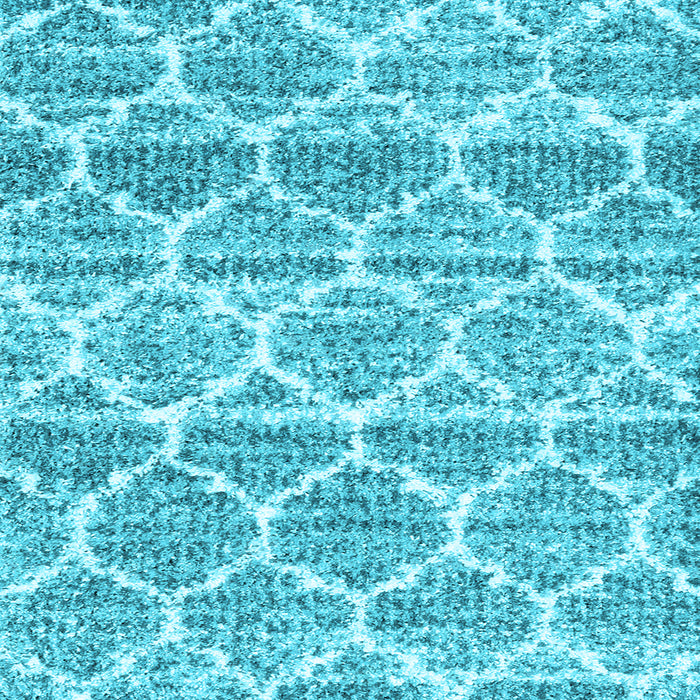 Square Machine Washable Trellis Light Blue Modern Rug, wshcon3026lblu