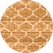 Square Trellis Orange Modern Rug, con3026org