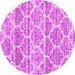 Round Trellis Pink Modern Rug, con3026pnk