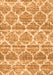 Serging Thickness of Machine Washable Trellis Orange Modern Area Rugs, wshcon3026org