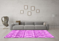 Machine Washable Trellis Pink Modern Rug, wshcon3026pnk