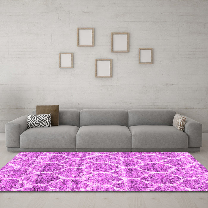 Machine Washable Trellis Pink Modern Rug in a Living Room, wshcon3026pnk