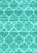 Machine Washable Trellis Turquoise Modern Area Rugs, wshcon3026turq