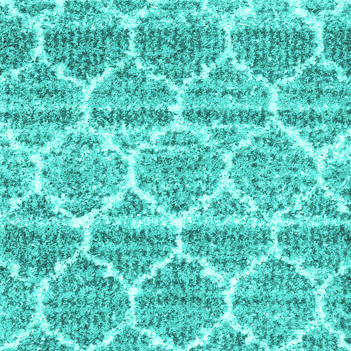 Machine Washable Trellis Turquoise Modern Area Rugs, wshcon3026turq