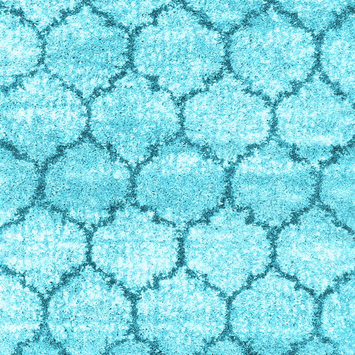 Machine Washable Trellis Light Blue Modern Rug, wshcon3027lblu
