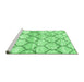 Sideview of Machine Washable Trellis Emerald Green Modern Area Rugs, wshcon3027emgrn